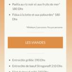 Menu troispalmiersrestaurant Rabat August 2023 384115-099100